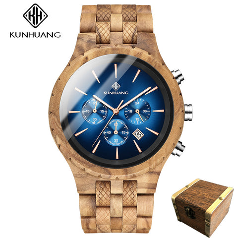 PREXZ Luminous Luxury | Handmade Wooden Wristwatch⌚