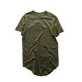 Arc Cut Extended Tees-T-Shirts-Hip-hip tribe-Army Green-XXL-PLATINUM REXZ-PREXZ