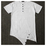 Asymmetrical Extended Tee-T-Shirts-Man wardrobe Apparel Trade Co., Ltd.-White-L-PLATINUM REXZ-PREXZ