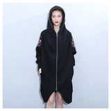 Black Zipper Turn-down Hoodie-Hoodies & Sweatshirts-BELLE FASHION SHOP-black-PLATINUM REXZ-PREXZ