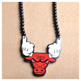 Bulls Bead Necklaces-Pendant Necklaces-Magic Jewelry Box-2-PLATINUM REXZ-PREXZ