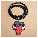 Bulls Bead Necklaces-Pendant Necklaces-Magic Jewelry Box-4-PLATINUM REXZ-PREXZ