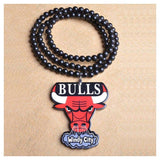 Bulls Bead Necklaces-Pendant Necklaces-Magic Jewelry Box-5-PLATINUM REXZ-PREXZ