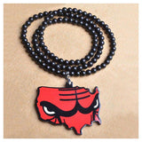 Bulls Bead Necklaces-Pendant Necklaces-Magic Jewelry Box-6-PLATINUM REXZ-PREXZ