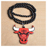 Bulls Bead Necklaces-Pendant Necklaces-Magic Jewelry Box-7-PLATINUM REXZ-PREXZ