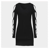 Casual Bandage V T-shirt-Blouses & Shirts-zanzea001 Store-Black-S-PLATINUM REXZ-PREXZ