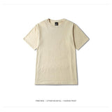 Classic Solid TEE-T-Shirts-HIDOPE STREET WEAR HIPHOP SHOP-Khaki-S-PLATINUM REXZ-PREXZ