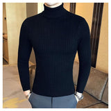 DaBaby Style Slim PREXZ Turtleneck-Turtelneck Sweater-LEGIBLE officia Store-BLACK THICK STRIPE-S-PLATINUM REXZ-PREXZ