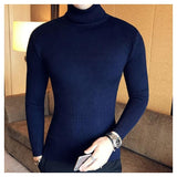 DaBaby Style Slim PREXZ Turtleneck-Turtelneck Sweater-LEGIBLE officia Store-DARK BLUE THIN STRIPE-S-PLATINUM REXZ-PREXZ