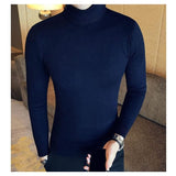 DaBaby Style Slim PREXZ Turtleneck-Turtelneck Sweater-LEGIBLE officia Store-SOLID DARK BLUE-S-PLATINUM REXZ-PREXZ