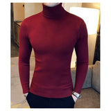 DaBaby Style Slim PREXZ Turtleneck-Turtelneck Sweater-LEGIBLE officia Store-SOLID WINE RED-S-PLATINUM REXZ-PREXZ