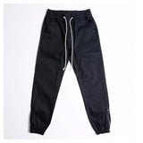 Elastic Drawstring Pants-Casual Pants-Hip-Hop Tshirt-Blue-30-PLATINUM REXZ-PREXZ