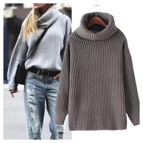 European Loose Turtleneck-Pullovers-DressLucky Beauty Store-PLATINUM REXZ-PREXZ