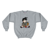 Goku Bape Crewneck-PLATINUM REXZ-Light Steel-S-PLATINUM REXZ-PREXZ