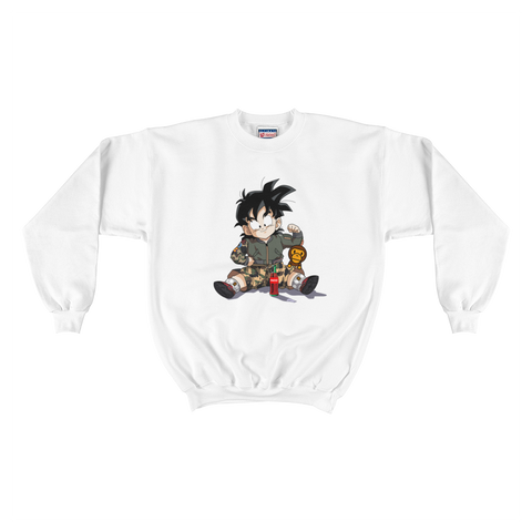 Goku Bape Crewneck-PLATINUM REXZ-White-S-PLATINUM REXZ-PREXZ