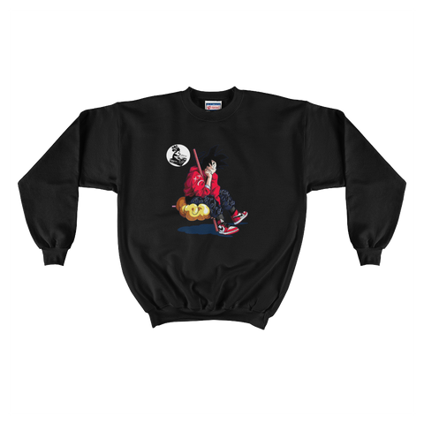 Goku Cloud Crewneck-PLATINUM REXZ-Black-S-PLATINUM REXZ-PREXZ