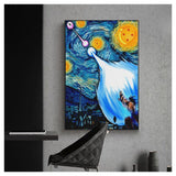 Goku Starry Night Canvas Print-Painting & Calligraphy-Shop4526037 Store-PLATINUM REXZ-PREXZ