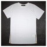 Golden Zipper Extended Tee-T-Shirts-Fashion Room Shop-PLATINUM REXZ-PREXZ