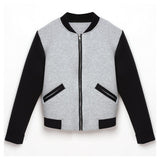 Gray O-neck Jacket-Basic Jackets-SashaMall Store-PLATINUM REXZ-PREXZ