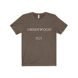 Greenwoood 1921-T-Shirt-Printify-Heather Brown-XS-PLATINUM REXZ-PREXZ