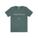 Greenwoood 1921-T-Shirt-Printify-Heather Forest-XS-PLATINUM REXZ-PREXZ