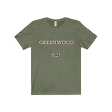 Greenwoood 1921-T-Shirt-Printify-Heather Olive-XS-PLATINUM REXZ-PREXZ