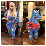 PREXZ Holiday Bodysuit Pajamas | Fleece Print-Home-CHRONSTYLE Official Store-PLATINUM REXZ-PREXZ