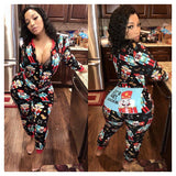 PREXZ Holiday Bodysuit Pajamas | Fleece Print-Home-CHRONSTYLE Official Store-PLATINUM REXZ-PREXZ