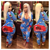 PREXZ Holiday Bodysuit Pajamas | Fleece Print-Home-CHRONSTYLE Official Store-PLATINUM REXZ-PREXZ