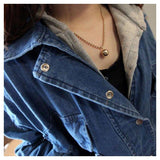 Hooded Two Piece Jean Jacket-Basic Jackets-HEEGRAND women-PLATINUM REXZ-PREXZ