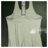 Keep Going Fitness Tank-Tank Tops-Shanghai Jiexun trading company ltd .-gray-S-PLATINUM REXZ-PREXZ