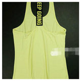 Keep Going Fitness Tank-Tank Tops-Shanghai Jiexun trading company ltd .-yellow-S-PLATINUM REXZ-PREXZ