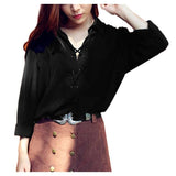 Lace Blouse-Blouses & Shirts-Romeo & Juliet Clothes Store-Black-S-PLATINUM REXZ-PREXZ