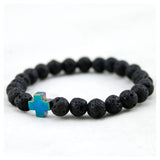 Lava Stone Beads-Charm Bracelets-Ailsa Jewelry-PLATINUM REXZ-PREXZ