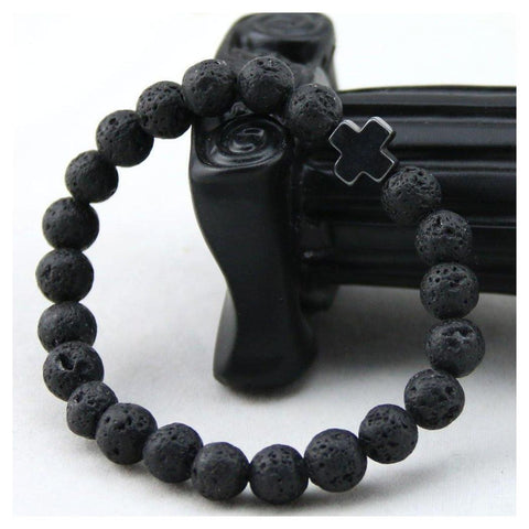 Lava Stone Beads-Charm Bracelets-Ailsa Jewelry-PLATINUM REXZ-PREXZ