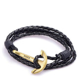 Leather Bracelet-Charm Bracelets-The Lady's Jewelry-black bronze-PLATINUM REXZ-PREXZ