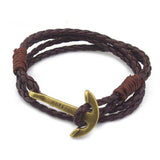 Leather Bracelet-Charm Bracelets-The Lady's Jewelry-brown bronze-PLATINUM REXZ-PREXZ