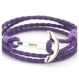 Leather Bracelet-Charm Bracelets-The Lady's Jewelry-purple silver-PLATINUM REXZ-PREXZ