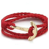 Leather Bracelet-Charm Bracelets-The Lady's Jewelry-red gold-PLATINUM REXZ-PREXZ