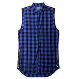 Long Zipper Sleeveless-T-Shirts-order 9999-Blue-S-PLATINUM REXZ-PREXZ