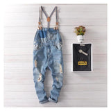 Male Ripped Denim Overalls-Home-BWIND OF THE WORLD-PLATINUM REXZ-PREXZ