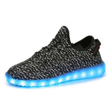 Men's Athletic LED Shoes-Men's Casual Shoes-LCY Fashion shoes shop-Black-5-PLATINUM REXZ-PREXZ