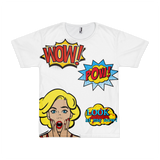 PREXZ WOW POW LOOK AT ME NOW COMIC Tee (unisex)-PLATINUM REXZ-XS-PLATINUM REXZ-PREXZ