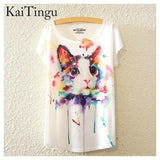 Print Animal Tees-T-Shirts-KaiTingu Official Store-TP606-PLATINUM REXZ-PREXZ