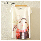 Print Animal Tees-T-Shirts-KaiTingu Official Store-TP618-PLATINUM REXZ-PREXZ