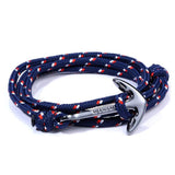 Rope Nylon Bracelets-Charm Bracelets-Nautical style-Cool Bule-PLATINUM REXZ-PREXZ