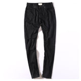 Selvedge Zipper Pants Slim Fit-Jeans-Shenzhen Victoria Fashion Men Women-Black-29-PLATINUM REXZ-PREXZ