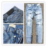 Selvedge Zipper Pants Slim Fit-Jeans-Shenzhen Victoria Fashion Men Women-PLATINUM REXZ-PREXZ