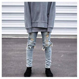 Skinny Ripped Jeans-Jeans-Dancewear Ballet Cosplay Costume-PLATINUM REXZ-PREXZ