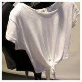 Sleeveless Bowknot Tee-T-Shirts-The best store-PLATINUM REXZ-PREXZ